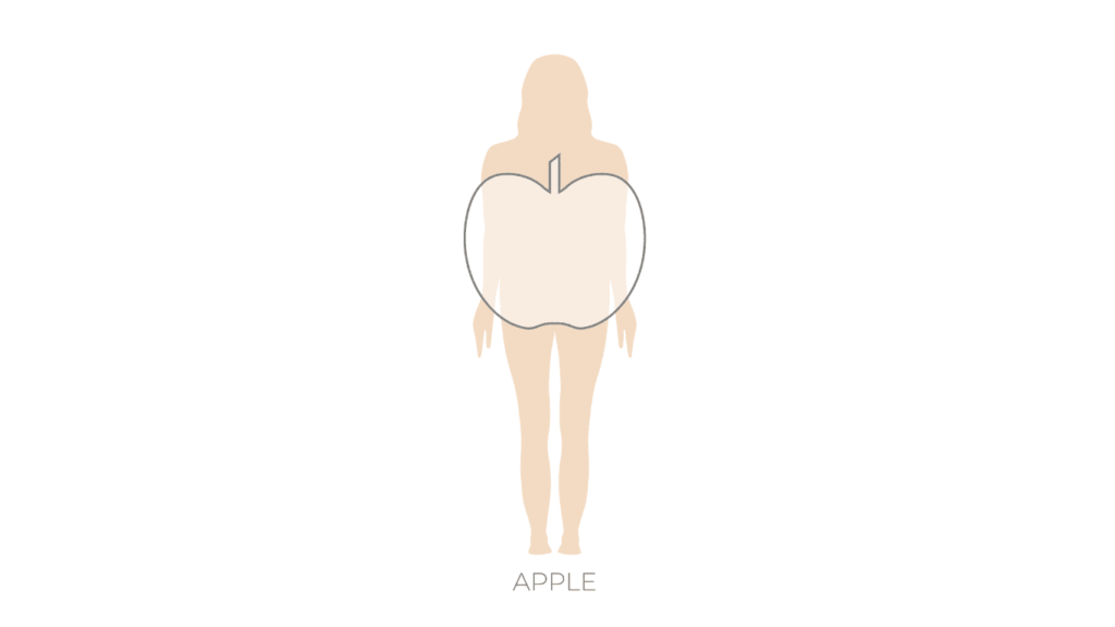 apple shape body figure