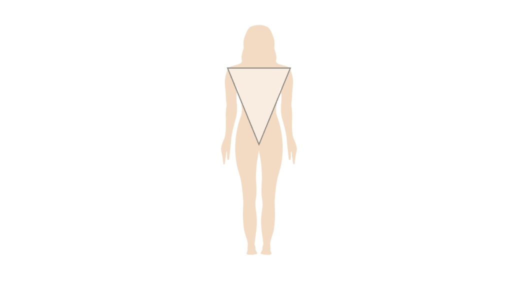 Inverted triangle shape body figure
