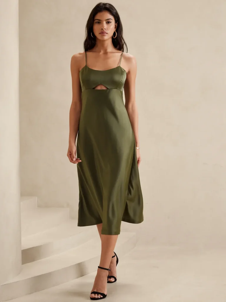 Cutout Midi Slip Dress, the Perfect Cocktail Dress