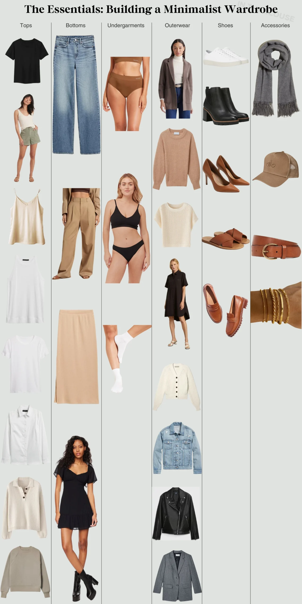 Aday  Capsule wardrobes of modern essentials and minimalist clothing.