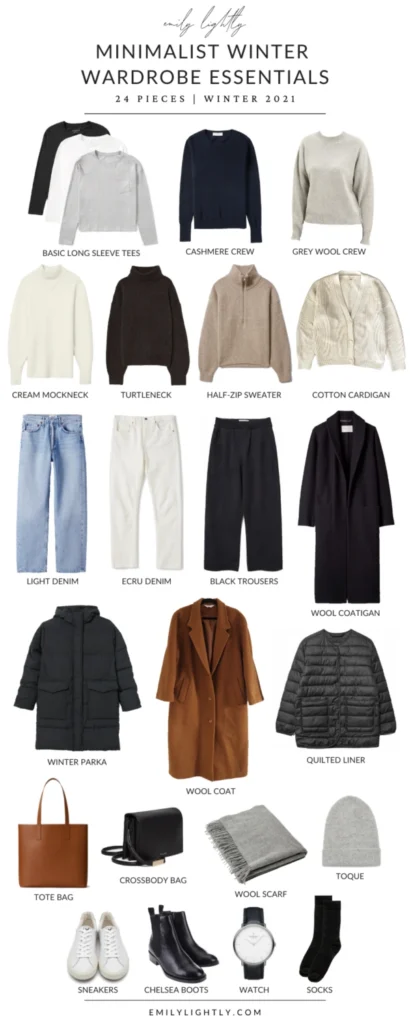 Winter wardrobe checklist by Emily Lightly
