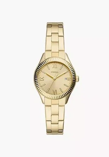 Rye Three-Hand Date Gold-Tone Stainless Steel Watch