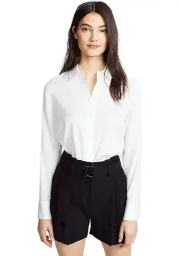 White Fitted Blouse