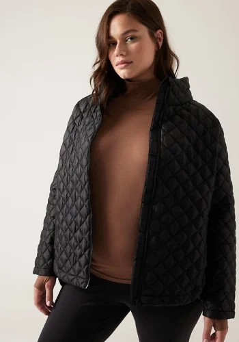Stylish Whisper Featherless Jacket in a minimalist design, perfect for fall outerwear.